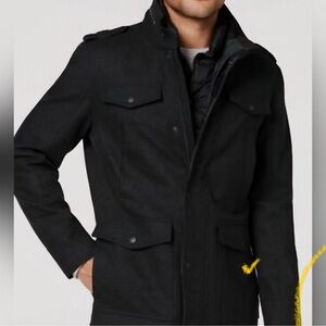 G by Guess Men's Black Military Jacket